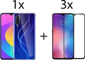 Xiaomi Mi 9 SE hoesje siliconen case transparant - Full Cover - 3x Xiaomi Mi 9 SE screenprotector screen protector