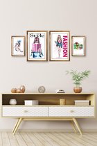 My Style Fashion Hout Poster 4 stuk Korte Broek