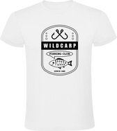 Wildcarp fishing club Heren t-shirt | visclub | vissen | dierendag | grappig | cadeau | Wit