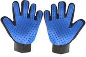 Borstel handschoen - Huisdieren  - Blauw - Links en Rechts