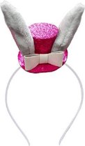 MINI MUTSJE GLITTER KONIJNTJE MET DIADEEM