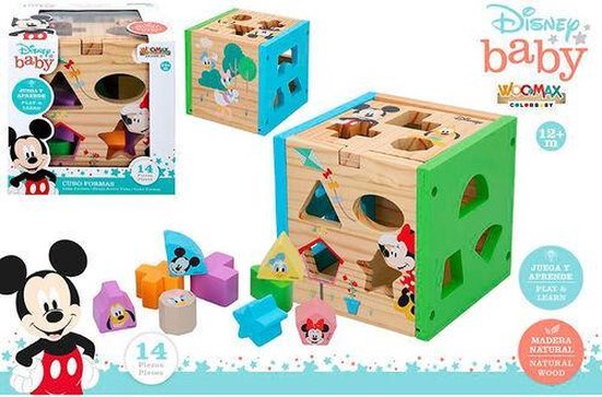 Afbeelding van het spel Disney: Minnie Mouse duurzaam houten kubus spel