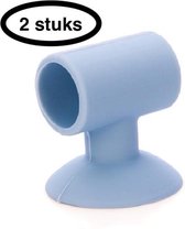 Deurstopper blauw/grijs – Deur beschermer – Deurklink beschermer – Deur stopper – Buffer – muur beschermer - 2 stuks