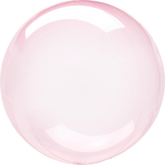 Anagram Folieballon Clearz Petite Crystal 30 Cm Transparant Zalm