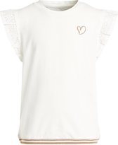 WE Fashion Meisjes T-shirt met volant en glitterdetails