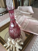 Handgemaakte roze uniek tafekleed set
