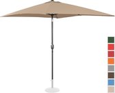 Uniprodo Grote parasol - taupe - rechthoekig - 200 x 300 cm - kantelbaar
