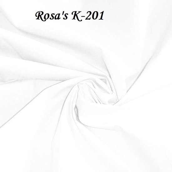 Katoenstof stof wit GEEN stretch, Voor het maken kleding, Mondkapjes,  kinderkleding,... | bol.com