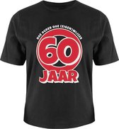 Verjaardag - T-shirt - 60 jaar - In cadeauverpakking met gekleurd lint