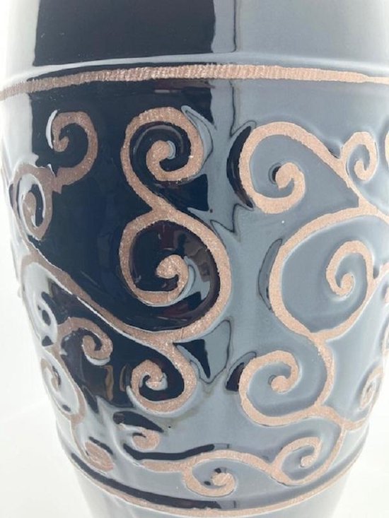 Olielamp / brander - Keramiek - 55 cm hoog - Zwart van Mica Decorations — afbeelding 3