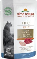 Almo Nature HFC Jelly Natvoer voor Katten - 24 x 55 gram - Tonijn & Tong - 24 x 55 gram