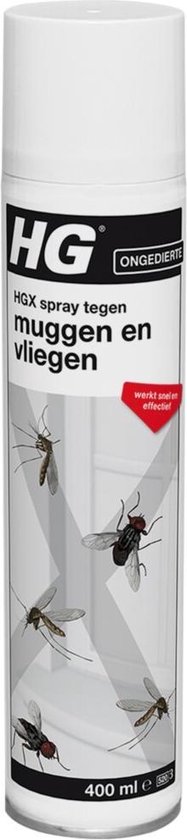 HGX tegen muggen en vliegen - 8574N - 400ml - werkt zeer snel - tegen muggen  en vliegen | bol.com