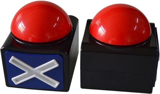 Zoemer alarm knop doos met ja / nee geluid, licht stimulerend feest  wedstrijd prop... | bol.com