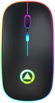 Shopmore - A2 - Draadloze muis - Oplaadbaar - RGB - Plug&Play - Stil - Zwart