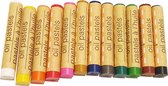Crafter's set 12 kleuren krijtjes pastels oliepastels