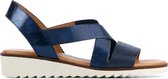Capobella Sandalen  Dames / Slippers - Leer   - C1005 - Blauw - Maat 36
