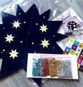 Maak je eigen Kerst decoratie ster met kartonnen uitdrukbare wens sterren