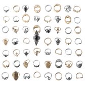 Luxore® Ringenset met 55 Stuks Ringen – Zilver & Goud – Sieraden Set - Dames & Vrouwen - Geschenkset & Cadeautje
