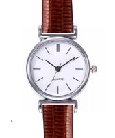 Horloge Jol -bruin- lakbandje- 2.6 cm- Klein-  Charme Bijoux