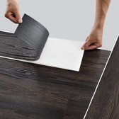 Bol.com PVC laminaat zelfklevend set van 42 Dark wood wenge 585 m² aanbieding