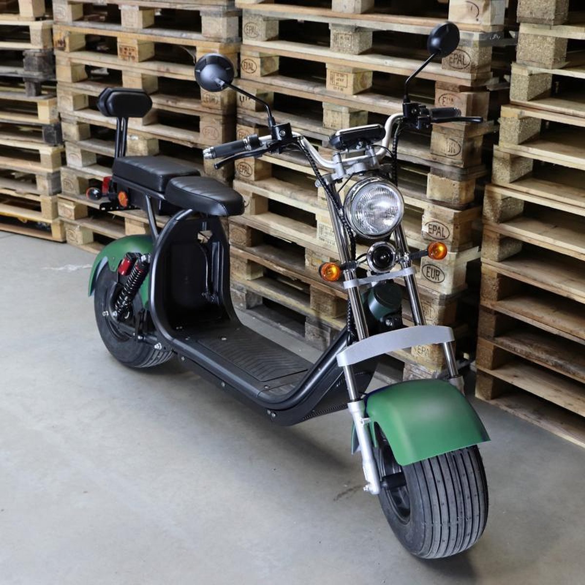 E-scooter FatBoy CityCoco Harley | 1500W | KLEUR Military LEAVES | afstandsbediening | alarm | anti-diefstal - Merkloos