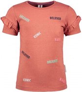 B-Nosy Meisjes t-shirts & polos B-Nosy Girls lurex shirt with ao embro Pale Brown 116