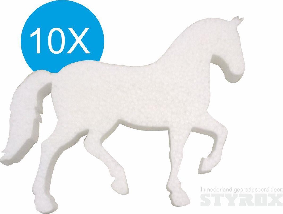 dosis Paradox Middeleeuws 10X Piepschuim Paard 23x2x16cm - vormen - silhouet - figuren - hobby -  Isomo - hobby -... | bol.com