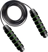 Verzwaard Springtouw Pro | Mazuva | Groen | 280cm | 340g |Verstelbaar springtouw | Jumping Rope | Fitness | Conditie | Volwassenen en kinderen | Touwtje springen | Sport | Boksen | Yoga | Gre