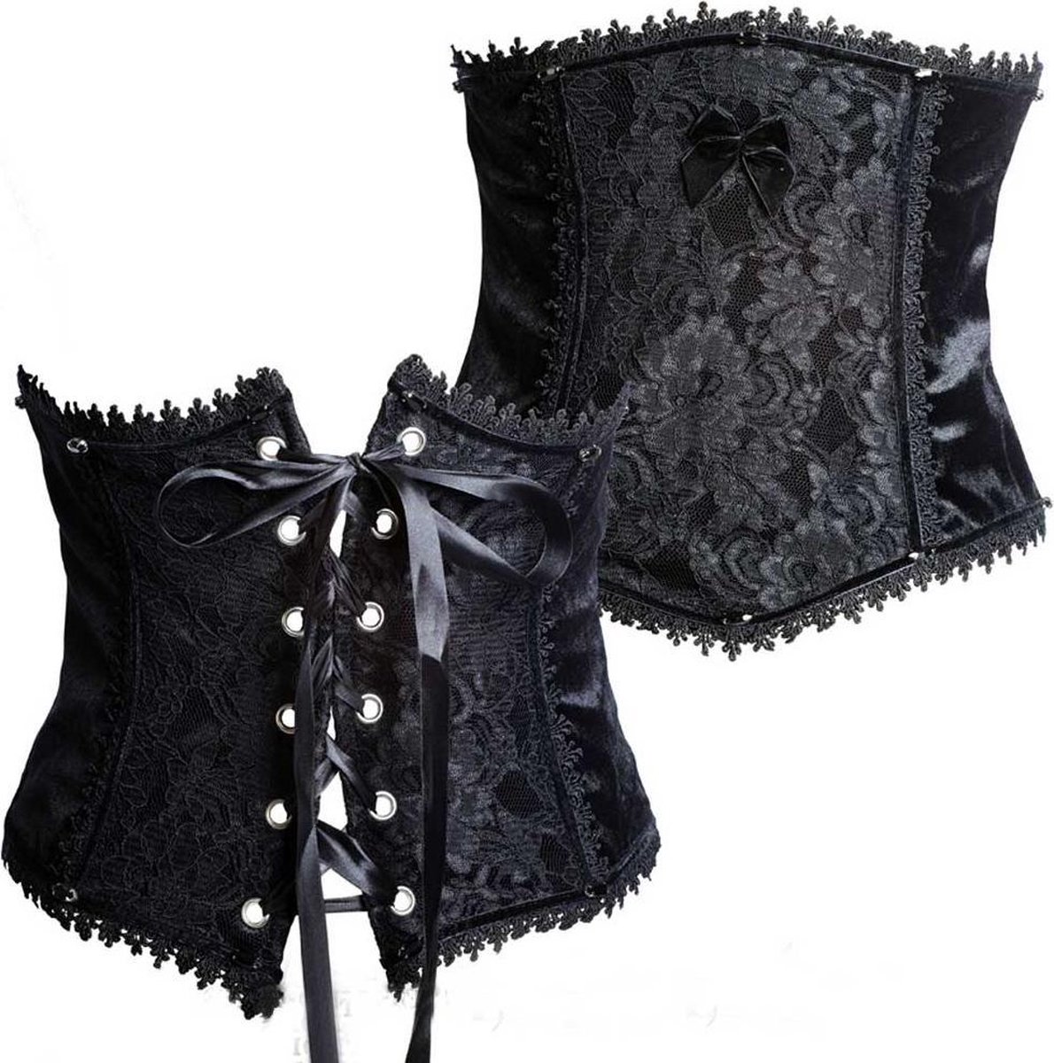 Sinister - K064 Underbust korset - XL - Zwart