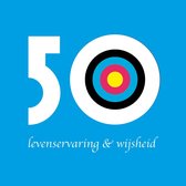 Luxe verjaardagskaart 50 jaar met envelop - verjaardag 50 - "levenservaring en wijsheid" - 13x13cm