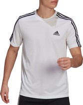 adidas Sportshirt - Maat L  - Mannen - wit/zwart