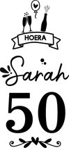 Raamsticker 50 Jaar Sarah