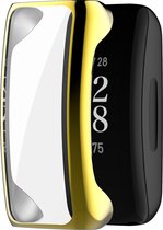 Bumper voor Fitbit Inspire 2 – Siliconen Case – Screenprotector Hoesje – Goud