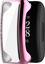 Bumper geschikt voor Fitbit Inspire 2 – Siliconen Case – Screenprotector Hoesje – Roze
