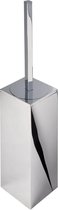 Geesa Modern Art Toiletborstel met houder - Zwarte borstelkop - Chroom
