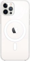 Dun TPU Transparant Hoesje geschikt voor Apple iPhone 12 Pro Max | Back Cover met Magneet | Geschikt voor Draadloos Opladen met Magnetische Ring | Compatibel met MagSafe | Doorzichtig | Ultra Dun