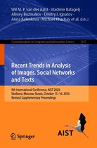 Communications in Computer and Information Science 1357 - Recent Trends in Analysis of Images, Social Networks and Texts
