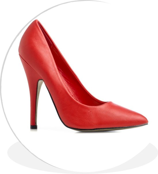 Wandcirkel Hakken - Elegante rode schoen met hak - ⌀ 140 cm - rond  schilderij - | bol.com