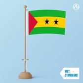 Tafelvlag Sao Tomé en Principe 10x15cm | met standaard