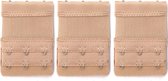Trendfield Bh Verlengstuk 3 Haaks Elastisch - 3Pack - Beige