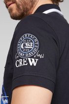 Poloshirt met artwork en contrasterende details, donkerblauw