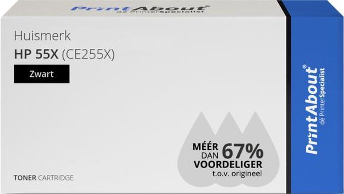 Huismerk HP 55X (CE255X) Toner Zwart Hoge capaciteit | bol.com