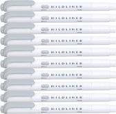 Zebra Mildliner Double-Sided Highlighter - Fine / Bold – Mild Gray Set van 10 verpakt in een Zipperbag