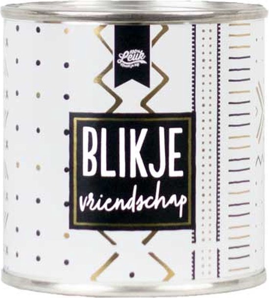 100% leuk - Blikje Vriendschap - Bijenbloemen met Grondtablet - Bijzonder Cadeau - Bloemen Zaad