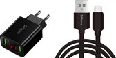 DrPhone - Oplaadset - Geschikt voor PS5 - Controller - Dock - 1 Meter oplaad kabel