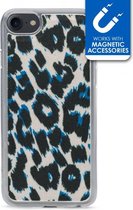 Apple iPhone SE (2020) Hoesje - My Style - Magneta Serie - TPU Backcover - Blue Leopard - Hoesje Geschikt Voor Apple iPhone SE (2020)