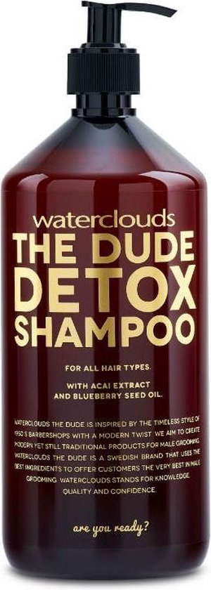 Waterclouds The Dude Detox Shampoo -1000 ml - Normale shampoo vrouwen - Alle... | bol.com