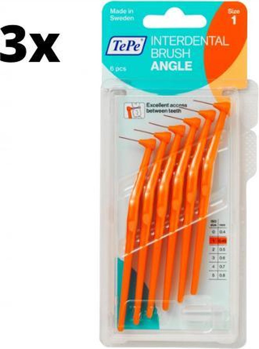 Goedkoopste TePe Angle Oranje - 18 stuks - Rager - Voordeelverpakking