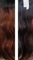 Coiffure Balmain, 45 cm. couleur BARCELONA, Memory®hair, beau brun avec une lueur rouge