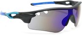MILAN GRIGIO - Matt Blauw/Zwart Polorized Sportbril met UV400 Bescherming - Unisex & Universeel - Sportbril - Zonnebril voor Heren en Dames - Fietsaccessoires